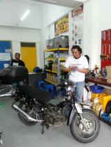 there are times u hv to work on your own bike...